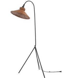 Myah 62 Inch Floor Lamp - Black - Safavieh - 1 of 4