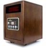 iLIVING Infrared Portable Space Heater with Dual Heating System, 1500W, Wooden Cabinet, Fan Forced, Dark Walnut - 3 of 4