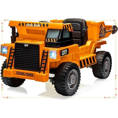 12V Electric Ride-On Construction Truck - 4-Wheeler Toy Car with Remote Control