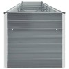 vidaXL Raised Garden Bed Galvanized Steel Outdoor Planter Gray - 3 of 4