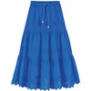 Collections Etc Tiered Eyelet Detail Scalloped Border Hem Elasticized Waist Skirt - 4 of 4