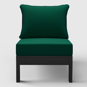 WestinTrends  Avalon Outdoor HDPE Deep Seating Modular Armless Patio Chair with Patio Cushions - 1 of 4