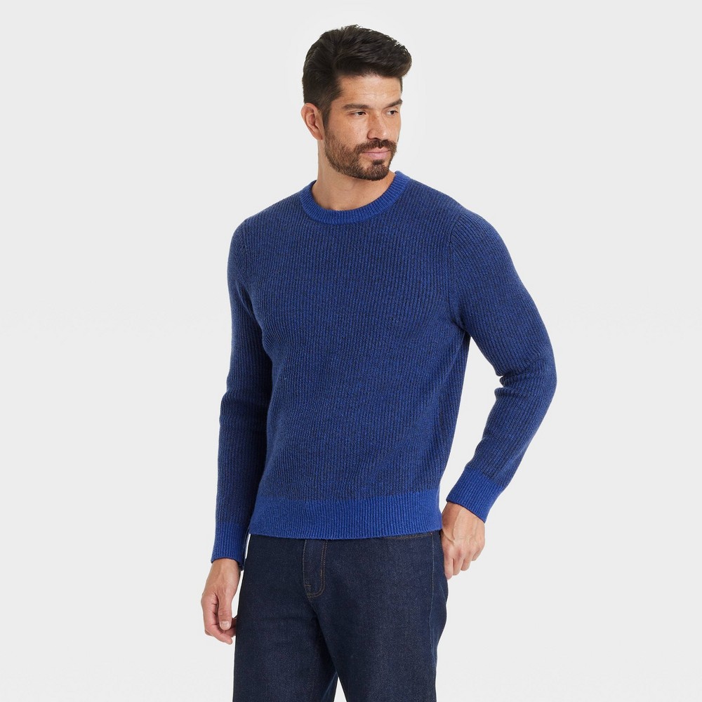 Men's Crewneck Pullover Sweater - Goodfellow & Co™ Blue XL