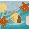 Jellybean Shells on Blue Waves 20"x30" Doormat – Machine Washable Indoor/Outdoor Accent Mat for Coastal & Beach Decor - 2 of 3