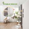 Gulches White Gray 88 inch Floor Ceiling Cat Tree Adjustable Height Particleboard Plush Platforms Hammock Sisal Posts 22 lbs Cats Furniture - 3 of 4