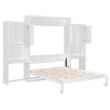 TIRAMISUBEST Queen Size Murphy Bed with Desk and Vanity, All-in-One Design Folding Bed Frame with Storage Cabinets - 4 of 4