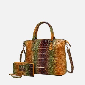 MKF Collection Frankie Gradient Rainbow Women’s Satchel Bag with Matching Wallet by Mia K - 1 of 4