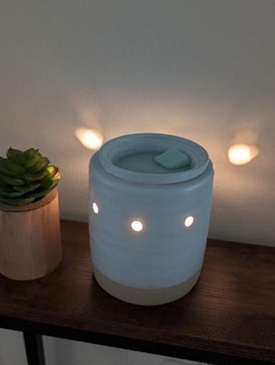 5.2 X 4.7 Stoneware And Matte Clay Wax Warmer White - Threshold™ : Target