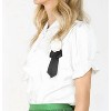 Women's Desiree Ruffle & Rose Accent Satin Blouse - BEULAHSTYLE - 2 of 4