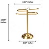 Home Mart Goods Gold Brushed Stainless Steel Dove S-Design Fingertip Towel Holder With Heavy Base - 2 of 4