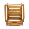PAGED Outdoor Dining Chairs Set of 2 Wood Frame Patio Chairs with Slatted Seat for Poolside, Garden, Backyard - 4 of 4