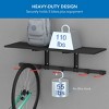 Mount-It! WheelsUp Series Wall Mount with Shelf for 5 Bikes Accessory Mounts - Black - 4 of 4