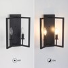 PAKOKULA Modern 2-Light Black Geometric Metal Wall Sconces - 3 of 4
