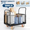 2000Lbs Platform Truck Cart with Cage,Heavy Duty 6-in-1 Folding Hand Truck Cage Carts, Foldable Push Cart Dolly - 2 of 4