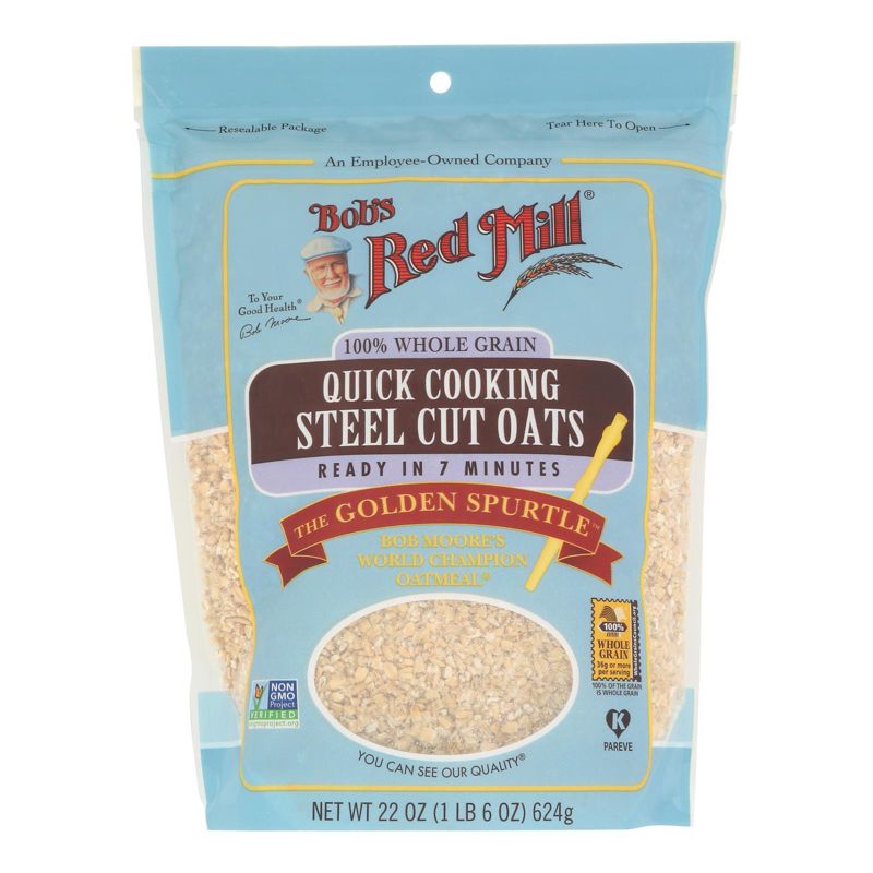 Bob's Red Mill Quick Cooking Steel Cut Oats - Case of 4/22 oz, 2 of 8