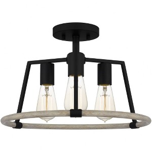 Quoizel Lighting Tippet 3 - Light Semi-Flush Mount in  Matte Black - 1 of 4