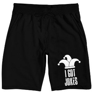 I Got Jokes Adult Black Sleep Pajama Shorts - 1 of 4