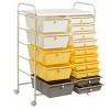 Tangkula Rolling 15-Drawer Organizer Cart,Rolling cart/W Wheels - 3 of 4