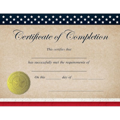 Great Papers! Patriotic Completion Certificates 8.5" x 11" Multicolor 25/Count (2015075)