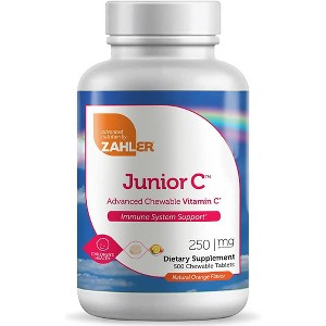 Zahler Junior C, Chewable Vitamin C for Kids, Immune System Support, Certified Kosher, 500 Orange Flavored Chewable Tablets - 1 of 4