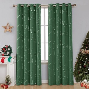 Deconovo Silver Line Blackout Curtain Panel Pair Multi Size 2 Panels - 1 of 4