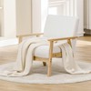 COMHOMA Mid Century Accent Chair, Modern Chair with Solid Wood Armrests and Legs, Single Sofa Chair for Living Room, Bedroom - 2 of 4