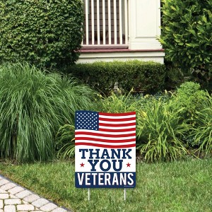 Big Dot of Happiness Thank You Veterans - Outdoor Lawn Sign - Support Our Troops Yard Sign - 1 Piece - 1 of 4