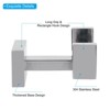 Unique Bargains Stainless Steel Wall Mounted Rectangle Decorative Double Towel Hook - 4 of 4