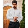 COOFANDY Men's Muscle Fit Dress Shirts Wrinkle Free Long Sleeve Button Down Shirt Stretch Business Shirt - 4 of 4