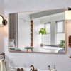 PexFix 36" x 24" Aluminum Alloy Frame Mirror for Bathroom Wall Rectangle Bathroom Vanity Mirror for Over Sink Bedroom Entryway Living Room in Gold - 3 of 4