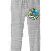 Bioworld Sesame Street Cookie Monster Surfing with Title Logo Youth Heather Gray Graphic Joggers - 2 of 2