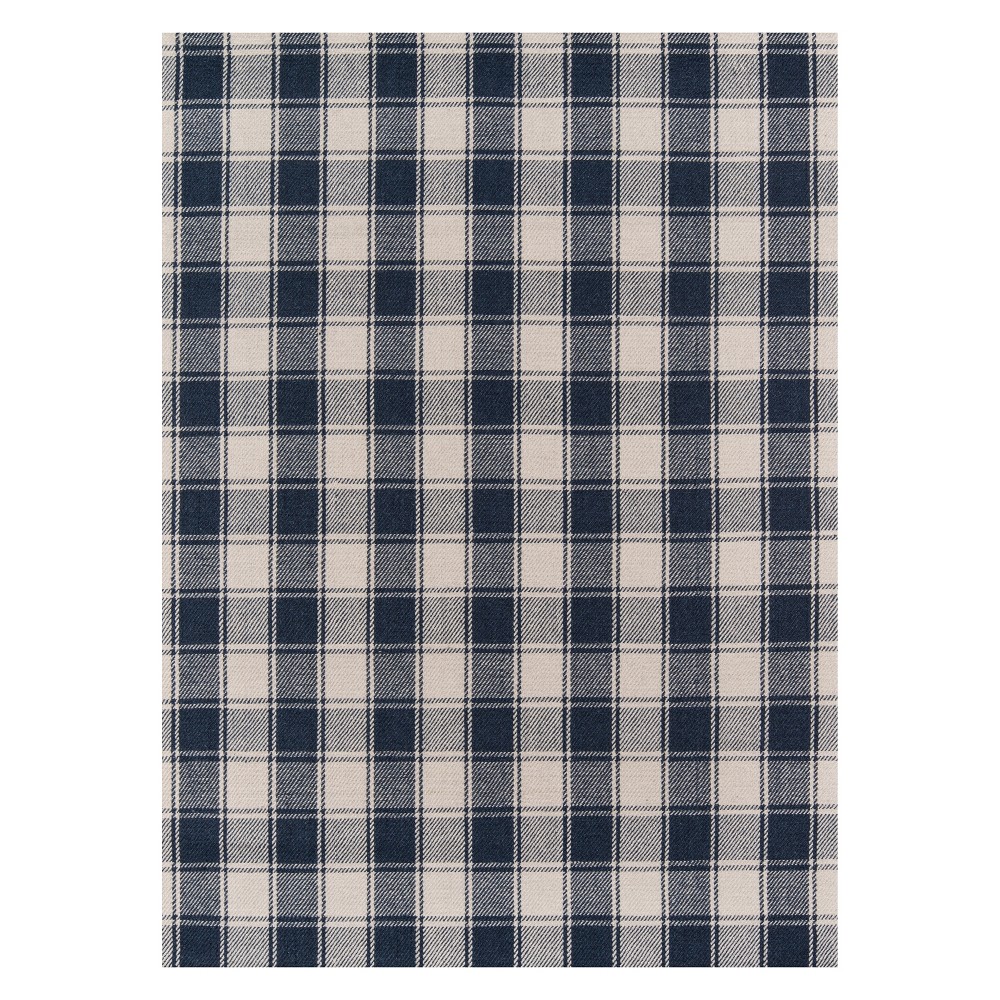 2'x3' Solid Woven Accent Rug Navy - Erin Gates By Momeni