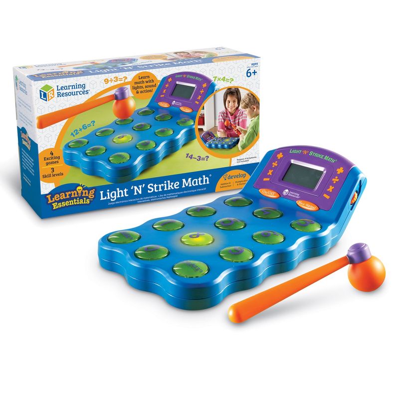 Learning Resources Light N Strike Electronic Math Game, Ages 6+, 1 of 6