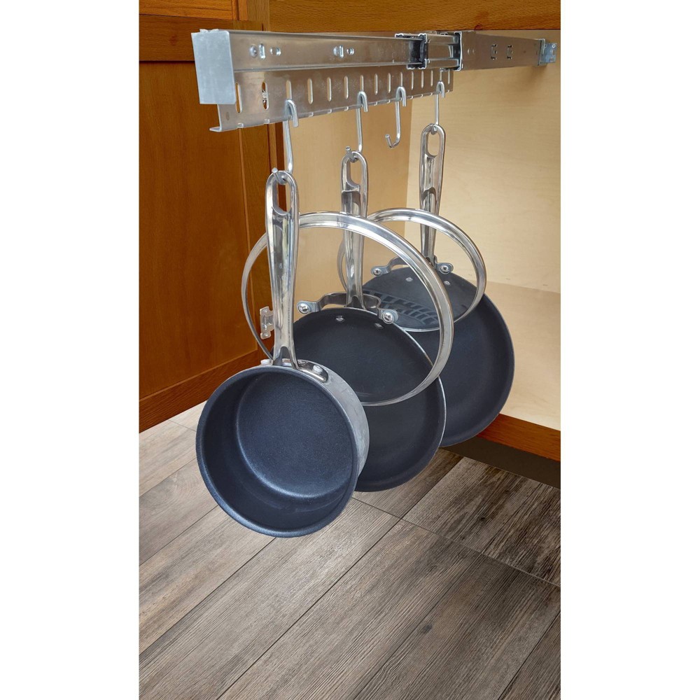 UPC 666190000420 product image for USA Patented Pot and Pan Cabinet Organizer with 8 Hooks | upcitemdb.com