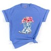 Simply Sage Market Cowboy Boots Floral Garment Dyed Tee - 2 of 4