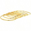 Glossy Thin Round Bangle Bracelet Set for Women, 7 Pieces - 3 of 4
