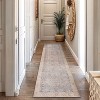 World Rug Gallery Elise Blue Distressed Medallion Indoor Rug – Flat Pile, Washable with Non-Slip Backing - 2 of 4