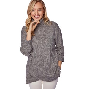 Jessica London Cable Turtleneck Sweater - 1 of 4