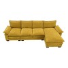 YOOCOZZ Chenille Sectional Sofa with Chaise Lounge, Side Storage Pockets, Armrest Pillows, Double Cushions - 2 of 4