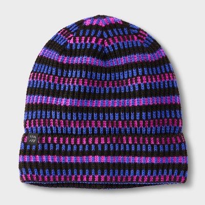 Image of Kids' Plaited Striped Cuff Beanie - All In Motion™ Purple One Size Fits Most