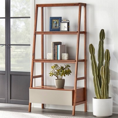 Lifestorey Nordic Ladder Bookcase with Drawer