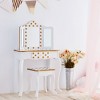 Fantasy Fields Gisele Polka Dot Kids Vanity Table & Stool with LED - 3 of 4