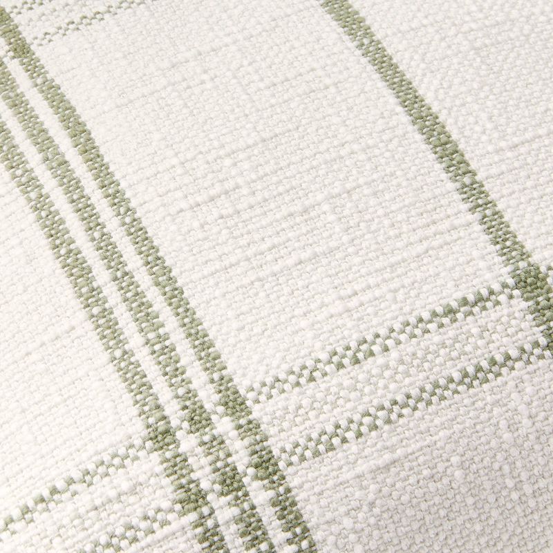 18&#34;x18&#34; Tri-Stripe Plaid Decorative Pillow Cover Light Green/Cream - Hearth &#38; Hand&#8482; with Magnolia, 5 of 6