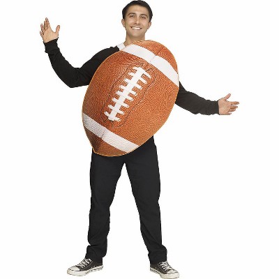 Fun World Adult Realistic Print Football Costume - Size One Size Fits Most - Brown