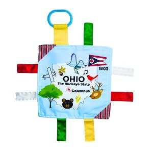 Baby Jack The Learning Lovey Ohio State Baby Tag Crinkle Square Toy That Teaches Facts 8" x 8" - 1 of 4