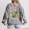 S.W.Smiley Boba - Women's Lightweight Garment Dyed Sweatshirt - 3 of 4