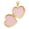 Black Bow Jewelry 14k Yellow Gold 18mm Double Design Heart Shaped Locket - 4 of 4