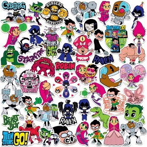 Teen Titans Go! 50ct Vinyl Large Deluxe Stickers Variety Pack - 1 of 4