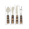 Saro Lifestyle Wood and Resin Fusion Cheese Cutlery Set, Black - 2 of 4