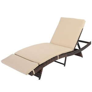 Karl Home | Outdoor Wicker Chaise Lounge - 1 of 4